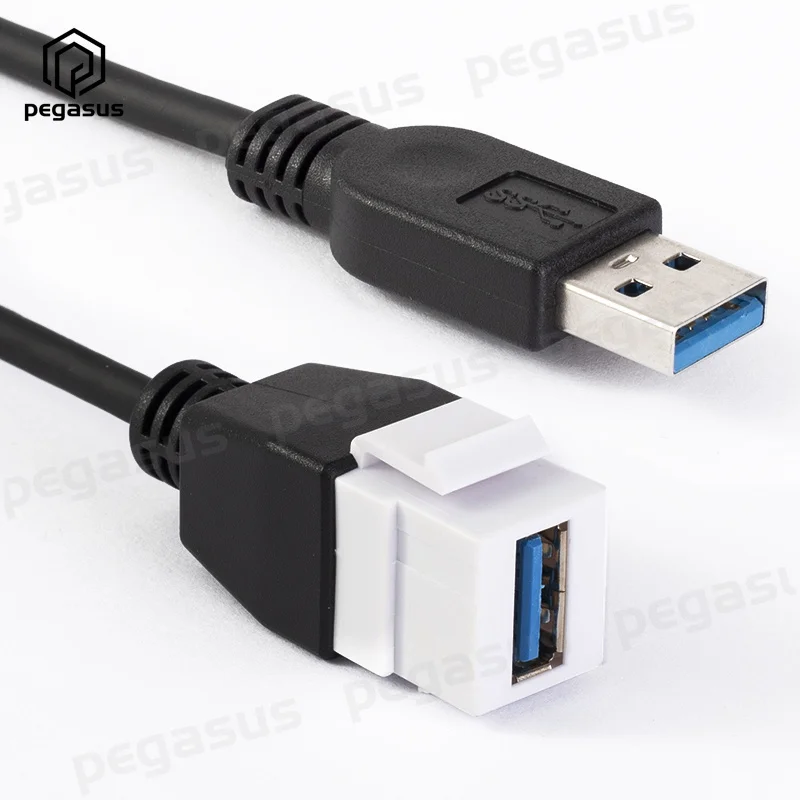 USB 2.0 Male to Female With Buckle Panel Installation Insert Adapter For Wall Socket Face Plate
USB 2.0 Male to Female With Buckle Panel Installation Insert Adapter For Wall Socket Face Plate