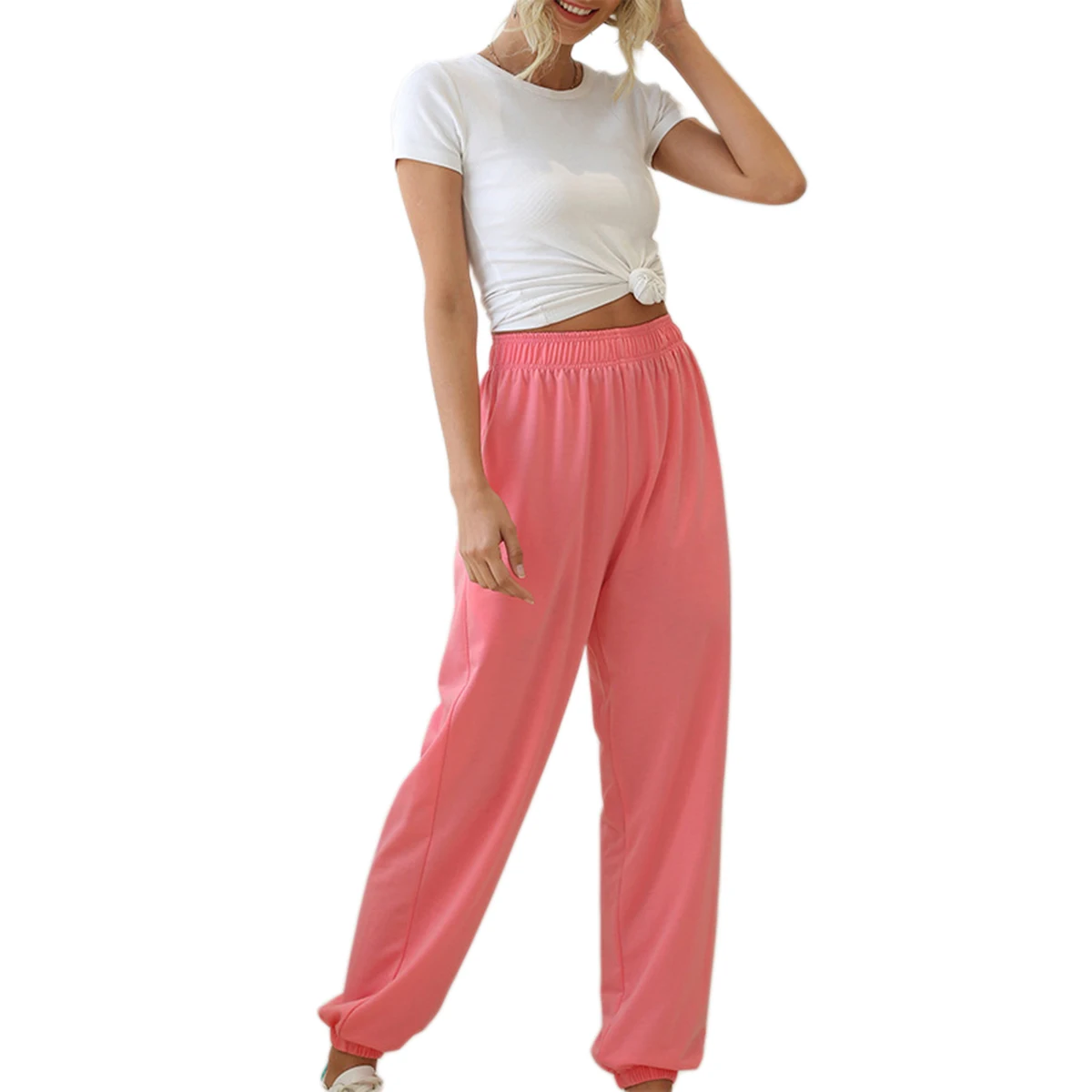 Women Loose Elastic Waist Trousers Pants Casual Style Fitness Jogging Pants Ladies Solid Color Long Trousers Workout Capris
Women Loose Elastic Waist Trousers Pants Casual Style Fitness Jogging Pants Ladies Solid Color Long Trousers Workout Capris