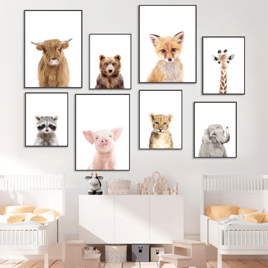 Lion Cow Brown Bear Elephant Giraffe Raccoon Wall Art Canvas Painting Nordic Posters And Prints Wall Pictures Kids Room Decor
Lion Cow Brown Bear Elephant Giraffe Raccoon Wall Art Canvas Painting Nordic Posters And Prints Wall Pictures Kids Room Decor