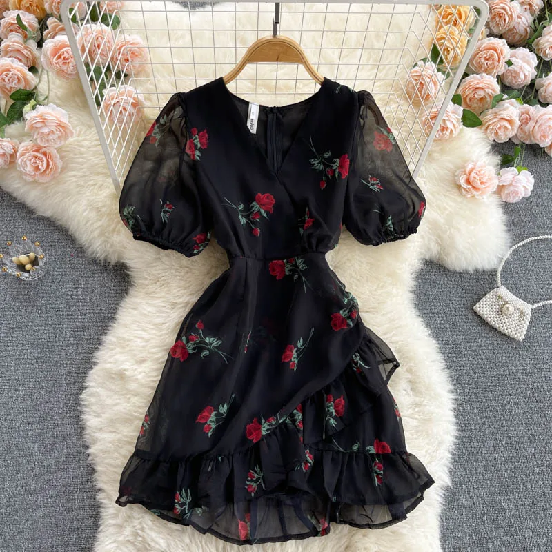 2021 Summer New Fashion Women Korean Casual Sweet O-Neck Puff Sleeve Print Mini Dress Vestidos De Mujer J313
2021 Summer New Fashion Women Korean Casual Sweet O-Neck Puff Sleeve Print Mini Dress Vestidos De Mujer J313