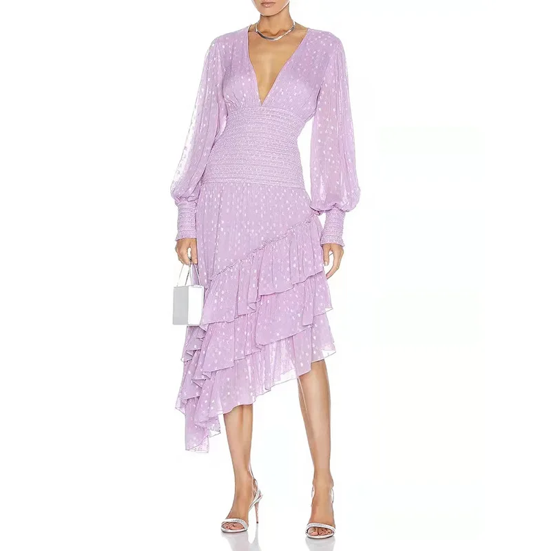 Sweet Pink Summer Dress Polka Dots Multil Layer Oblique Irregular Dress 2022 New Lantern Sleeve V-neck Women Fairy Beach Dress
Sweet Pink Summer Dress Polka Dots Multil Layer Oblique Irregular Dress 2022 New Lantern Sleeve V-neck Women Fairy Beach Dress