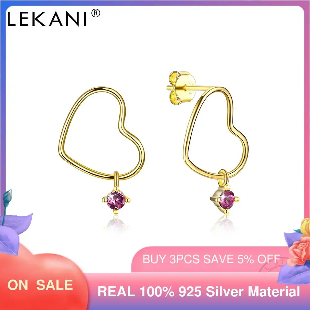 LEKANI Sterling Silver 925 Jewelry Heart Earrings For Women Purple Austria Crystal Hanging Stud Earring Anniversary Gift Best
LEKANI Sterling Silver 925 Jewelry Heart Earrings For Women Purple Austria Crystal Hanging Stud Earring Anniversary Gift Best