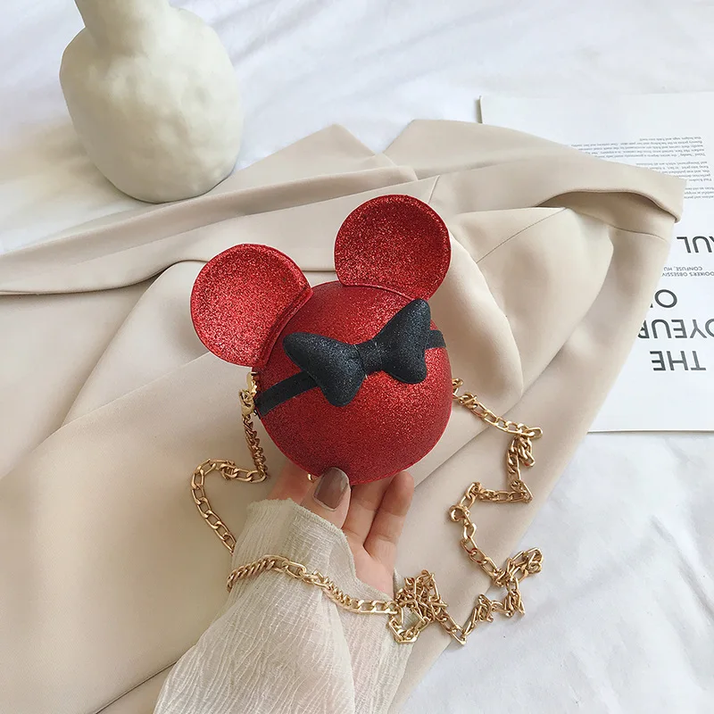 New Arrival Cute Cartoon Mickey Sequin Crossbody Bags Bowknot Print Round Shape Mini Purse Shoulder Bag For Little Girls
New Arrival Cute Cartoon Mickey Sequin Crossbody Bags Bowknot Print Round Shape Mini Purse Shoulder Bag For Little Girls