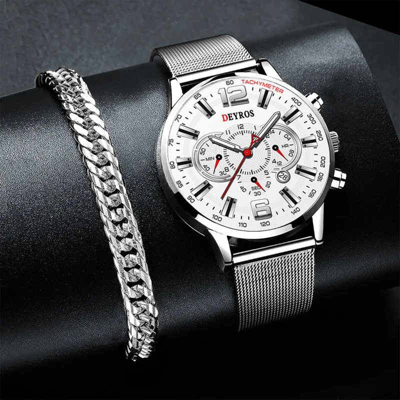 Men Watches Fashion Luminous Clock Stainless Steel Mesh Belt Quartz Men Wrist Watch Calendar Male Watche Leather Bracelet
Men Watches Fashion Luminous Clock Stainless Steel Mesh Belt Quartz Men Wrist Watch Calendar Male Watche Leather Bracelet