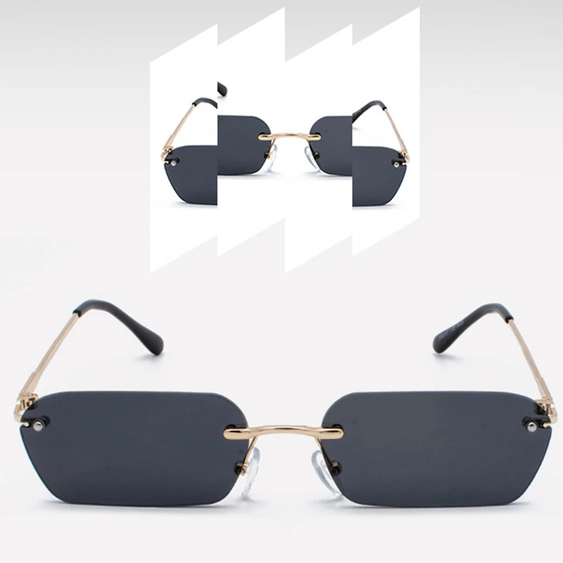 Vintage Rectangle HD Sunglasses Men Women Fashion Glasses Rimless Square Colorful Lens Sun Glasses
Vintage Rectangle HD Sunglasses Men Women Fashion Glasses Rimless Square Colorful Lens Sun Glasses