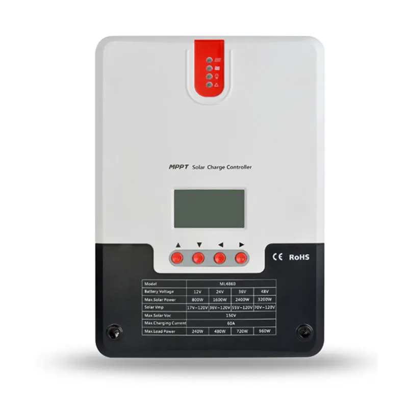MPPT Solar Charge Discharge Controller 12V 24V 36V 48V Auto 60A 99.9% Efficiency RS48 Solar Home System Caravan Car Camp ML4860
MPPT Solar Charge Discharge Controller 12V 24V 36V 48V Auto 60A 99.9% Efficiency RS48 Solar Home System Caravan Car Camp ML4860