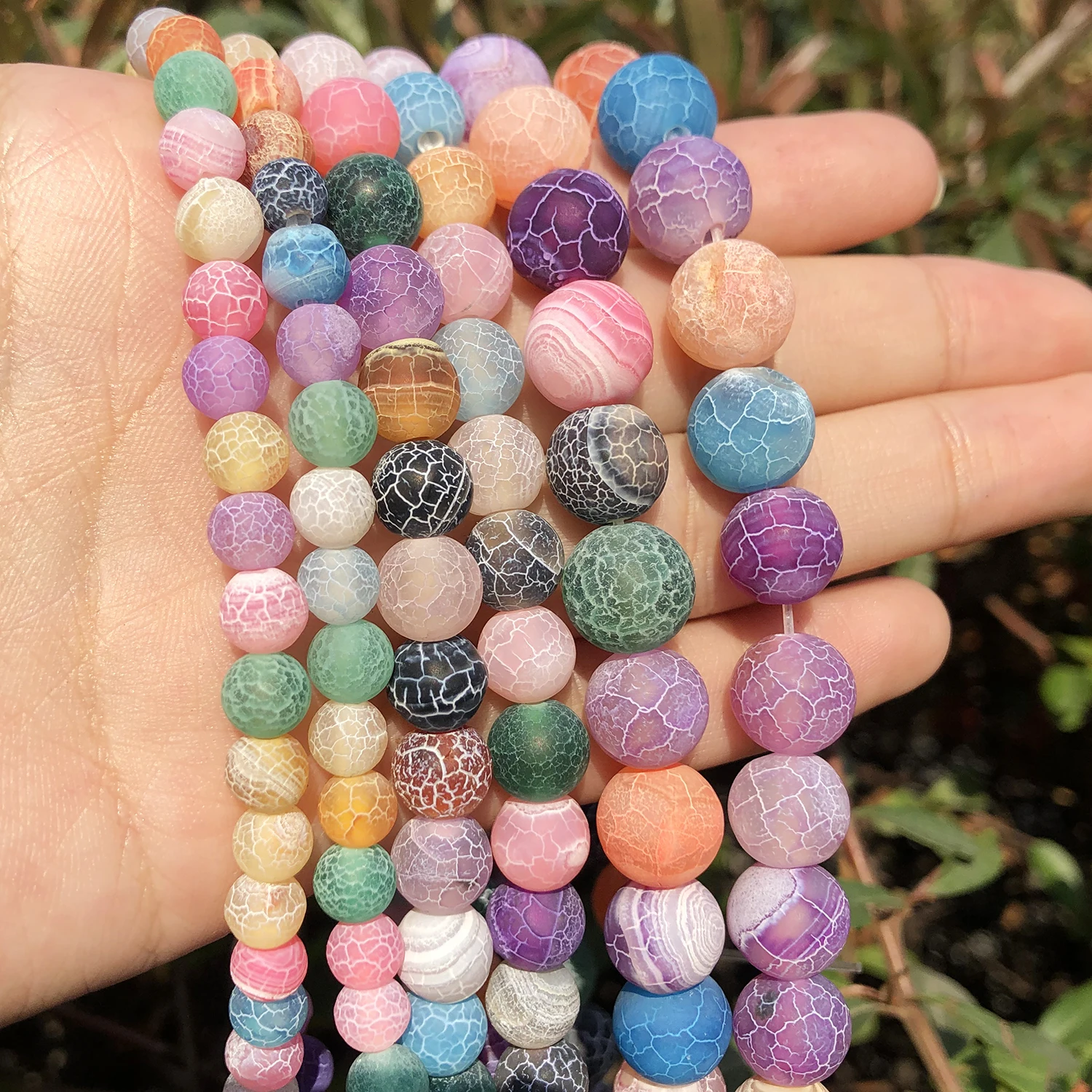 Natural Stone Beads Frost Multicolor Cracked Dream Fire Dragon Veins Agates Beads For Jewelry Making DIY Bracelet 15‘’ 6/8/10mm
Natural Stone Beads Frost Multicolor Cracked Dream Fire Dragon Veins Agates Beads For Jewelry Making DIY Bracelet 15‘’ 6/8/10mm