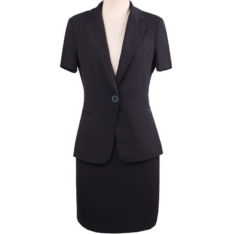 Short-sleeved temperament New interview formal business OL overalls Slim thin business suits women's blazers
Short-sleeved temperament New interview formal business OL overalls Slim thin business suits women's blazers