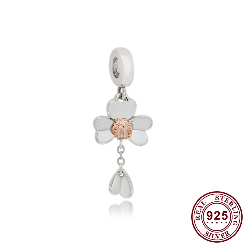 925 Sterling Silver Charm Golden Clover And Ladybug Pendant Fit Pandora Women Bracelet & Necklace Diy Jewelry
925 Sterling Silver Charm Golden Clover And Ladybug Pendant Fit Pandora Women Bracelet & Necklace Diy Jewelry
