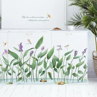 Green Leaf Dragonfly Garden Skirting Line Wall Decoration Wall Sticker With Glue Living Room Bedroom Bedside Wallpaper Decals 
Green Leaf Dragonfly Garden Skirting Line Wall Decoration Wall Sticker With Glue Living Room Bedroom Bedside Wallpaper Decals