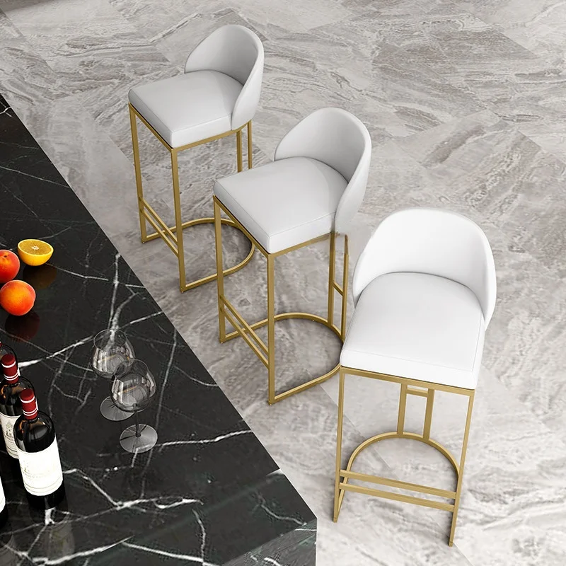 Nordic Bar Chairs Home Furniture High Feet Stools Backrest Leather Chair Modern Minimalist Wrought Iron High Stools for Kitchen
Nordic Bar Chairs Home Furniture High Feet Stools Backrest Leather Chair Modern Minimalist Wrought Iron High Stools for Kitchen
