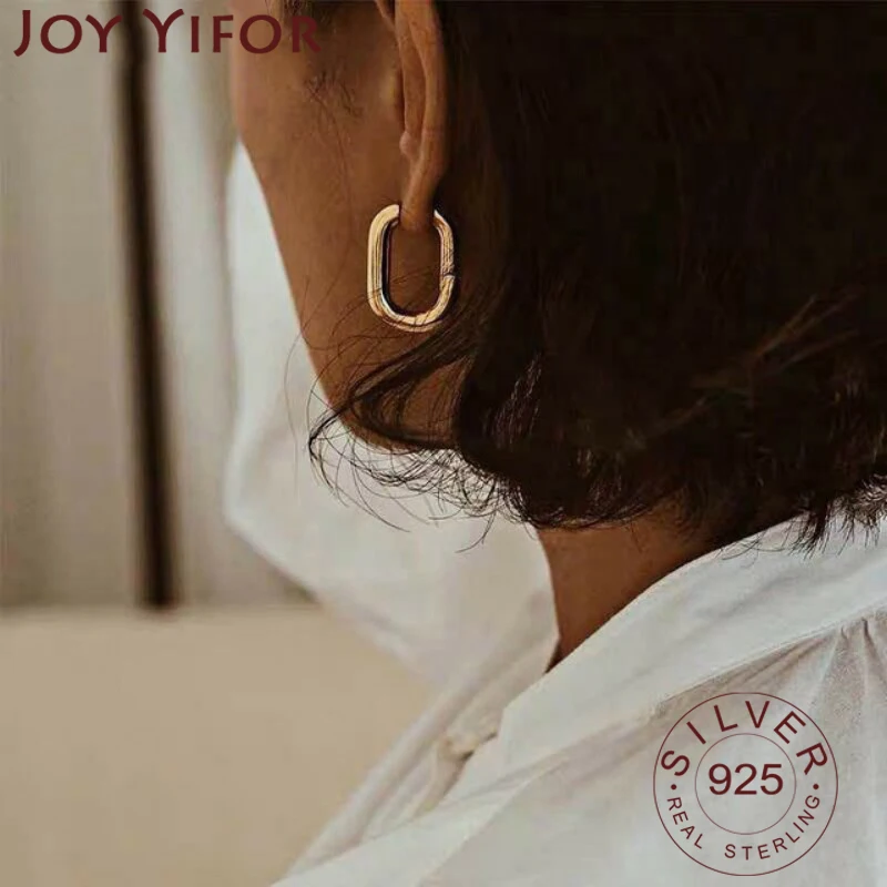 Minimalist 925 Sterling Silver Earrings for Women INS Fashion Geometric Ellipse U-Shape Elegant Bride Jewelry Gifts
Minimalist 925 Sterling Silver Earrings for Women INS Fashion Geometric Ellipse U-Shape Elegant Bride Jewelry Gifts