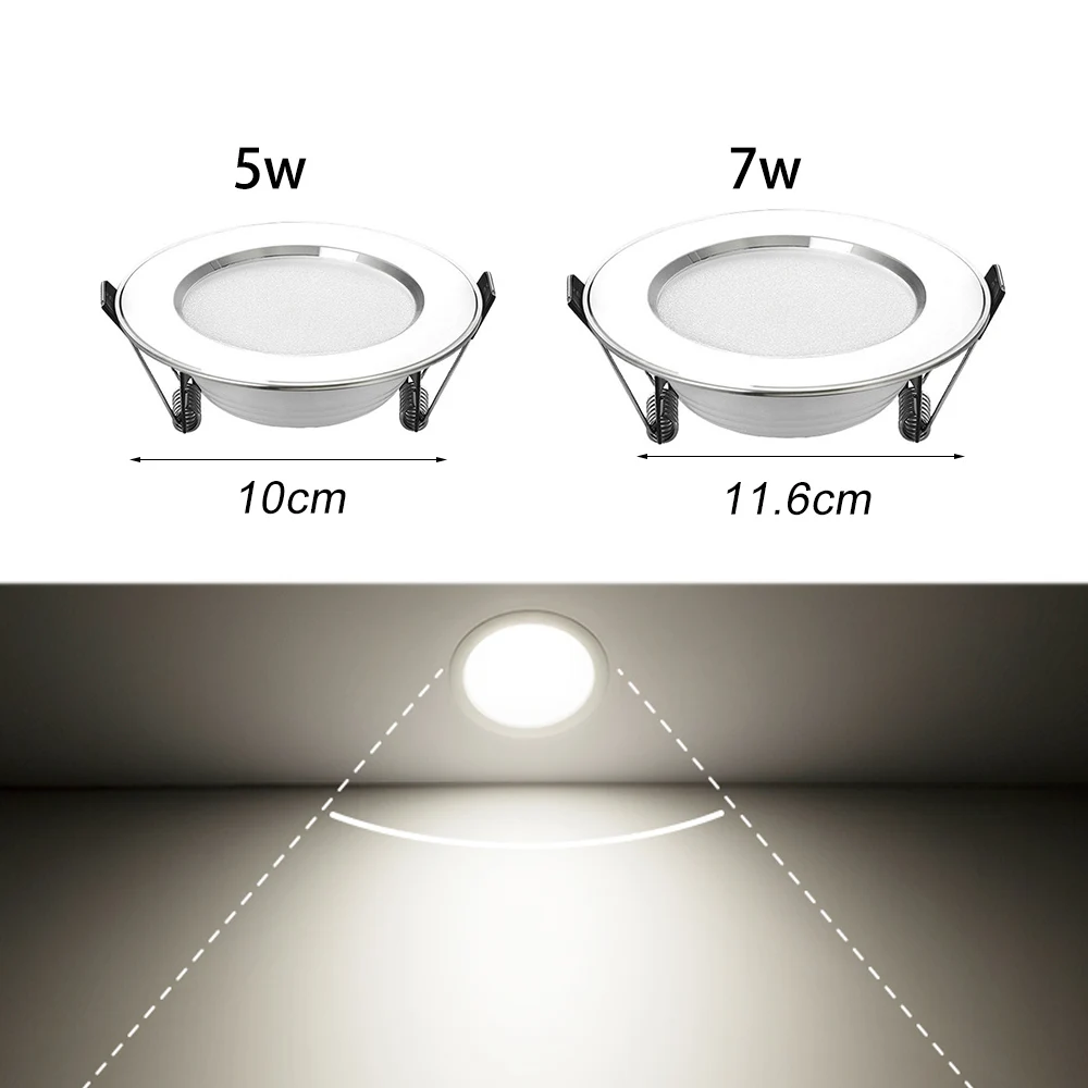 New5w/7w Ceiling Downlight LED Spotlight Solid Shockproof Saving Energy Suitable For Living Room Corridor Bedroom Lighting | Лампы и