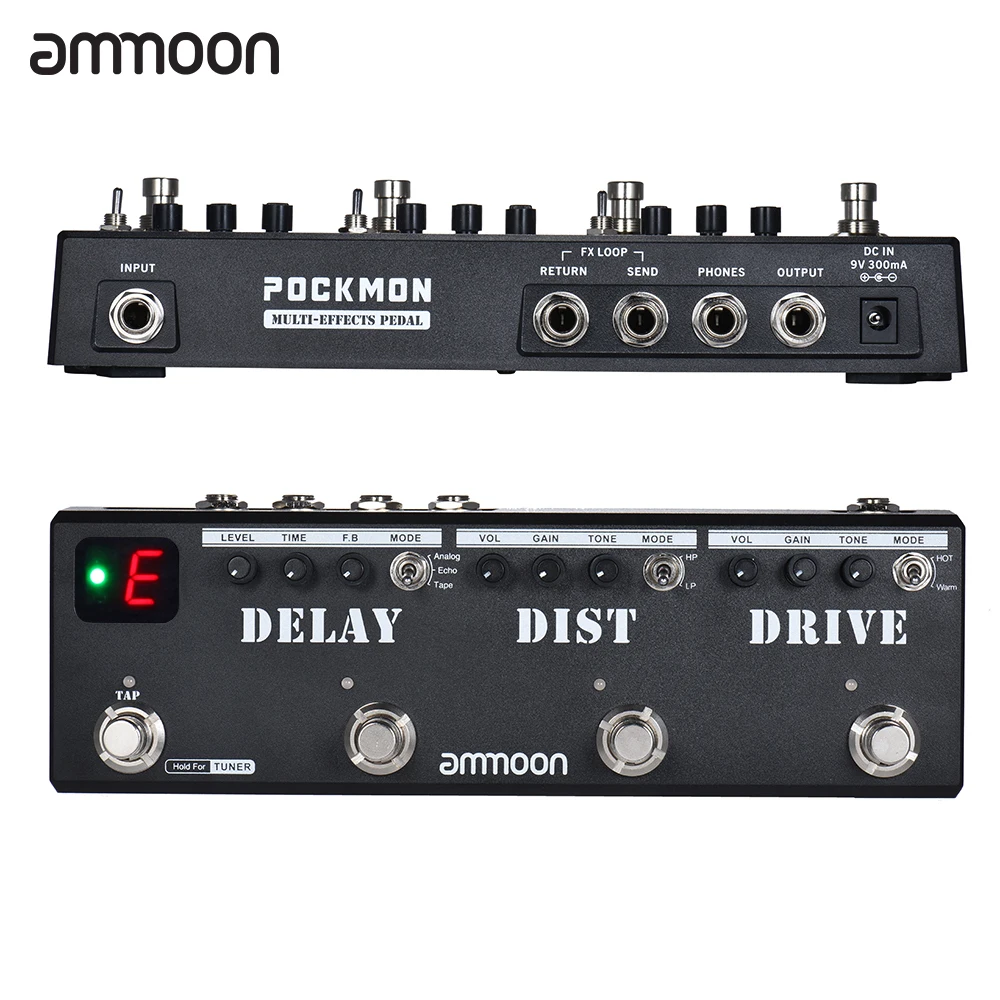 ammoon Guitar Effect Pedal POCKMON Multi-Effects Pedal Strip with Tuner Delay Distortion Overdrive FX Loop Tempo Guitar Pedal
ammoon Guitar Effect Pedal POCKMON Multi-Effects Pedal Strip with Tuner Delay Distortion Overdrive FX Loop Tempo Guitar Pedal