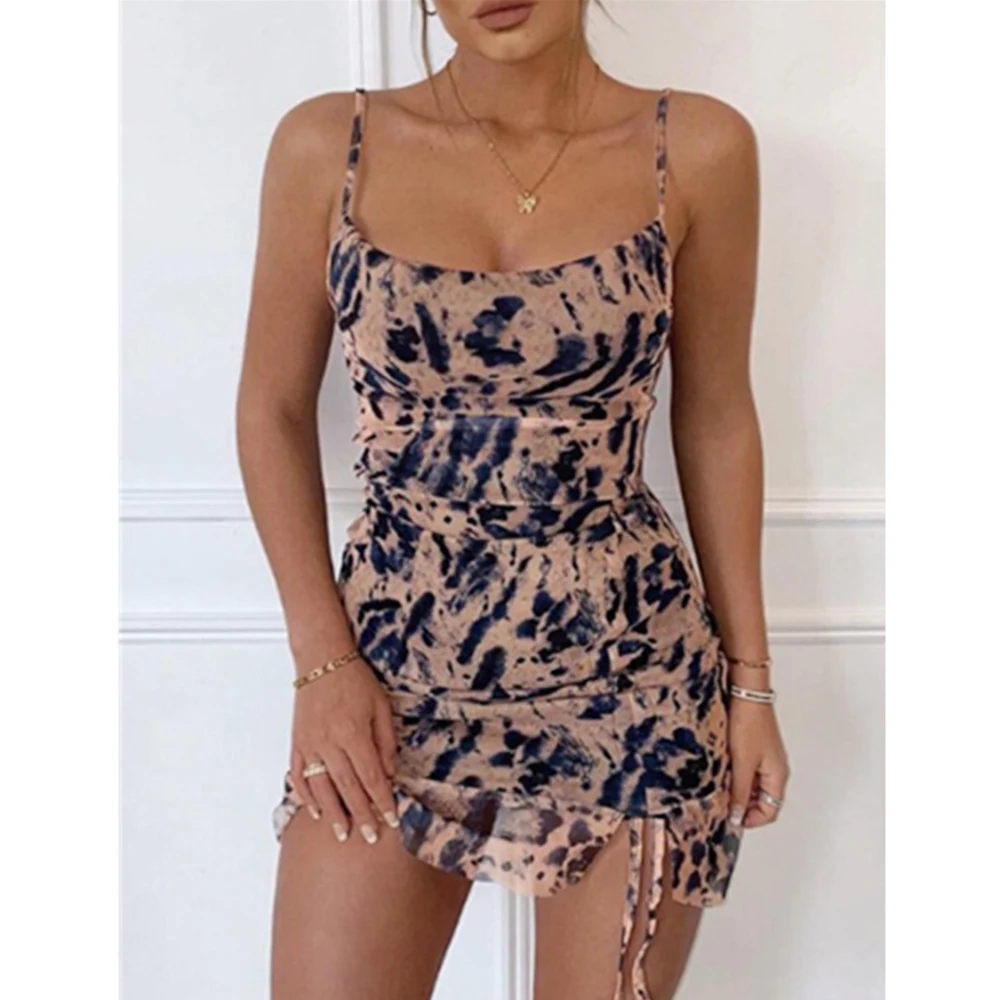 Mini Bodycon Dress Tie Dye Print Spaghetti Strap Split Dresses Backless Sexy Bandage Dress Leopard Print 2021
Mini Bodycon Dress Tie Dye Print Spaghetti Strap Split Dresses Backless Sexy Bandage Dress Leopard Print 2021