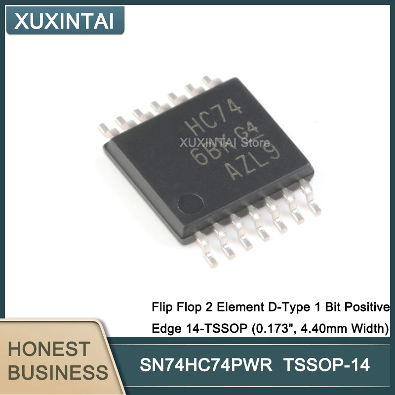10Pcs/Lot SN74HC74PWR SN74HC74 Flip Flop 2 Element D-Type 1 Bit Positive Edge 14-TSSOP (0.173", 4.40mm Width)
10Pcs/Lot SN74HC74PWR SN74HC74 Flip Flop 2 Element D-Type 1 Bit Positive Edge 14-TSSOP (0.173", 4.40mm Width)