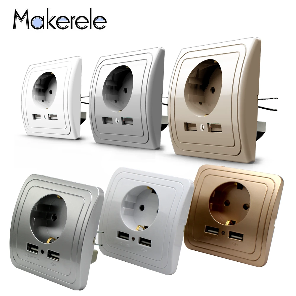 USB Wall Charger Adapter 16A EU Standard Electrical Plug Socket Outlet With 2000mA Dual USB Charger Port For Mobile Super Power
USB Wall Charger Adapter 16A EU Standard Electrical Plug Socket Outlet With 2000mA Dual USB Charger Port For Mobile Super Power