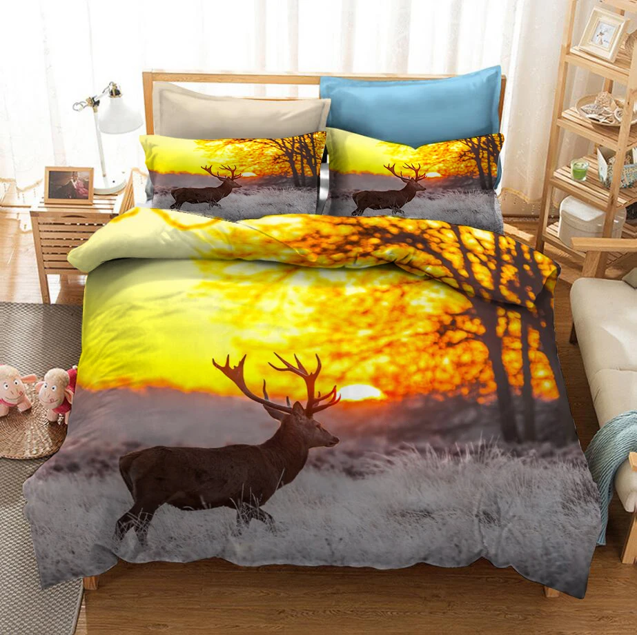 David's deer 3D Print Comforter Bedding Set Duvet Covers Pillowcases Home Textile Luxury Queen King Size Kids Bedclothes Winter
David's deer 3D Print Comforter Bedding Set Duvet Covers Pillowcases Home Textile Luxury Queen King Size Kids Bedclothes Winter