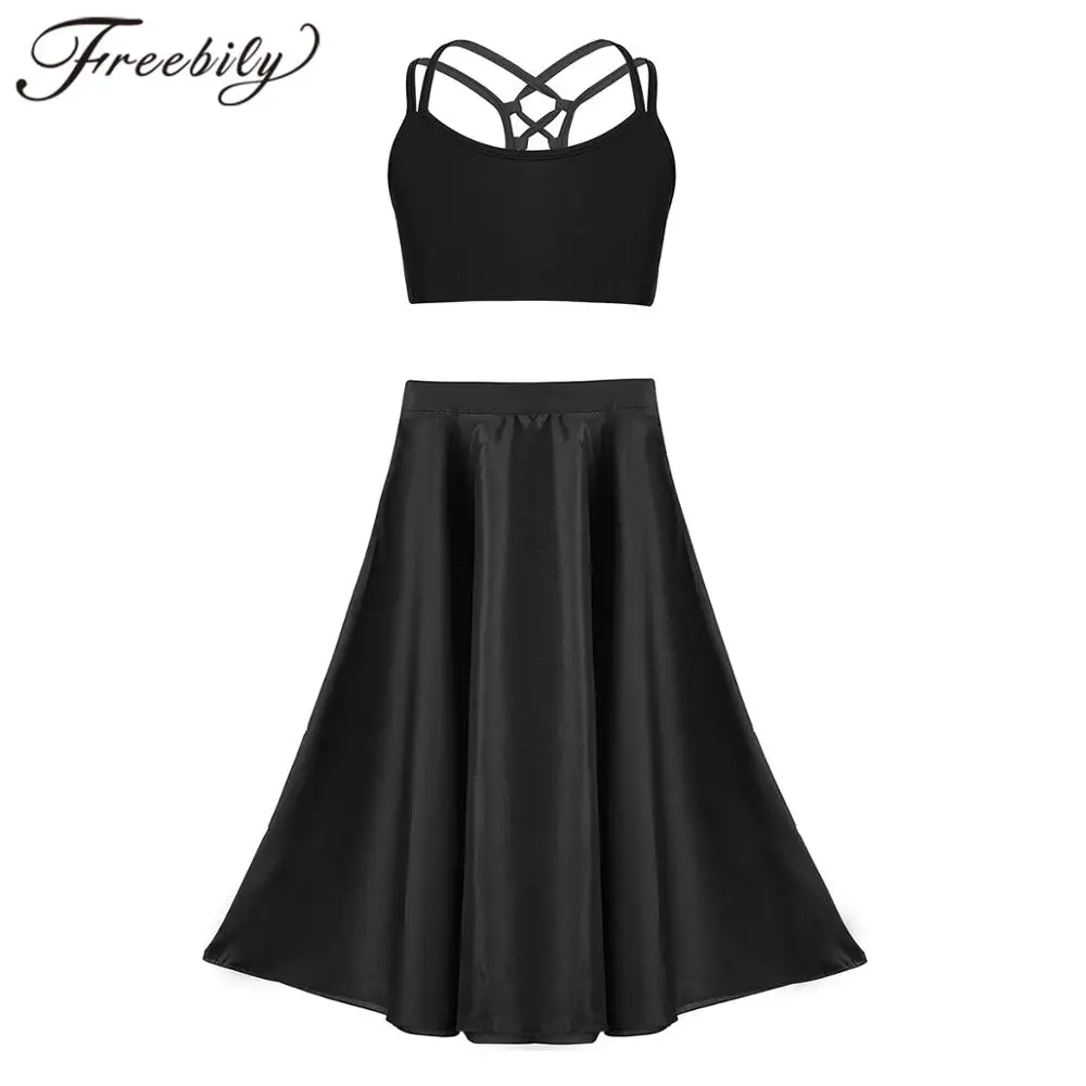 Girls Lyrical Dance Costumes Ballet Dance Tanks Crop Top With Circle Skirt Set For Celebration of Spirit Praise Dancing Clothes
Girls Lyrical Dance Costumes Ballet Dance Tanks Crop Top With Circle Skirt Set For Celebration of Spirit Praise Dancing Clothes