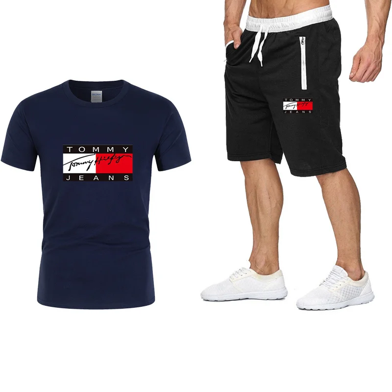 2021 summer sportswear men's suit fitness clothing short-sleeved T-shirt shorts new fashion two-piece breathable shorts suit O-n
2021 summer sportswear men's suit fitness clothing short-sleeved T-shirt shorts new fashion two-piece breathable shorts suit O-n