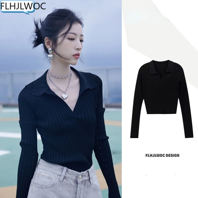Chic Korean Femme Tops Women Fashion Winter Spring Basic Wear Jumpers Solid Knitted Pullovers Short Sweaters
Chic Korean Femme Tops Women Fashion Winter Spring Basic Wear Jumpers Solid Knitted Pullovers Short Sweaters