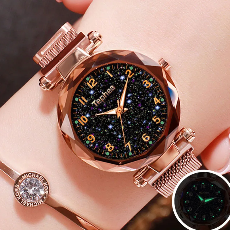 Ladies Dress Watches Magnetic Starry Sky Women Wristwatch Luxury Rose Gold Female Quartz Clock reloj mujer relogio feminino 2019
Ladies Dress Watches Magnetic Starry Sky Women Wristwatch Luxury Rose Gold Female Quartz Clock reloj mujer relogio feminino 2019