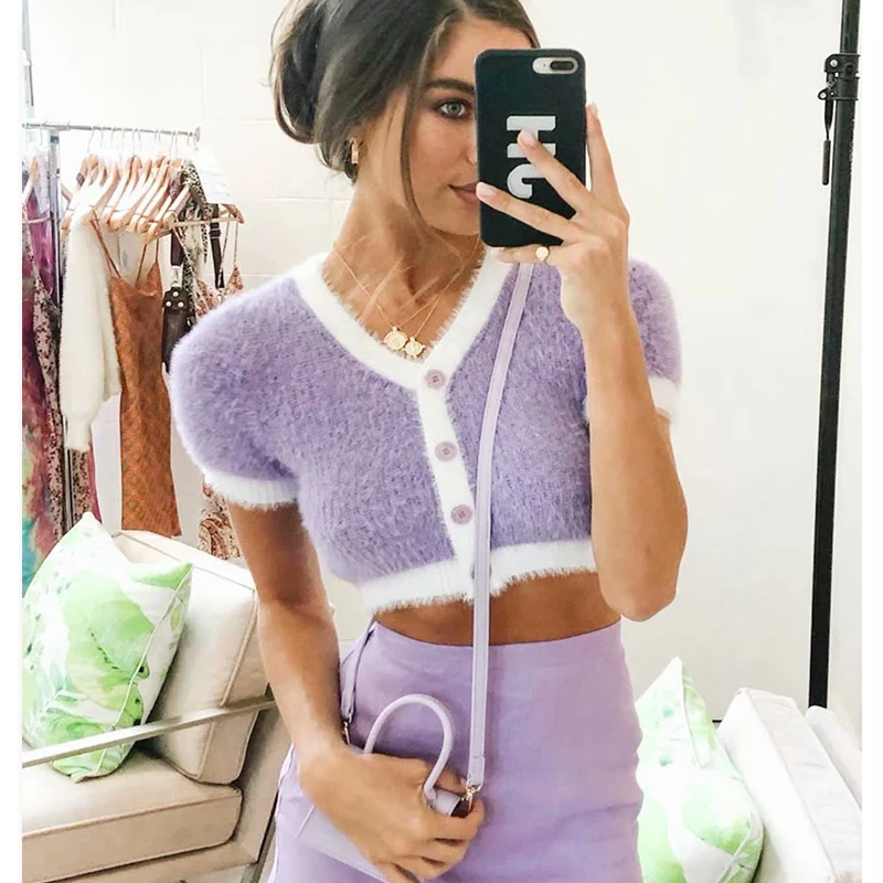 Pink cardigan womens sweaters korean crop sweater yellow autumn tops short sleeve v neck short cardigan mohair sweater fall 2021
Pink cardigan womens sweaters korean crop sweater yellow autumn tops short sleeve v neck short cardigan mohair sweater fall 2021