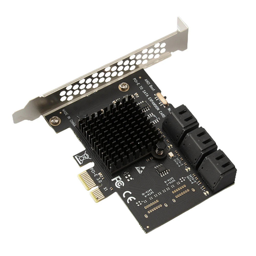 PCIE 1X to SATA3.0 6 Port Riser PCI-E X1/X4/X8/X16 PCI-E Expansion Card 6Gbps for Windows Extender Mining Controller Adapter
PCIE 1X to SATA3.0 6 Port Riser PCI-E X1/X4/X8/X16 PCI-E Expansion Card 6Gbps for Windows Extender Mining Controller Adapter