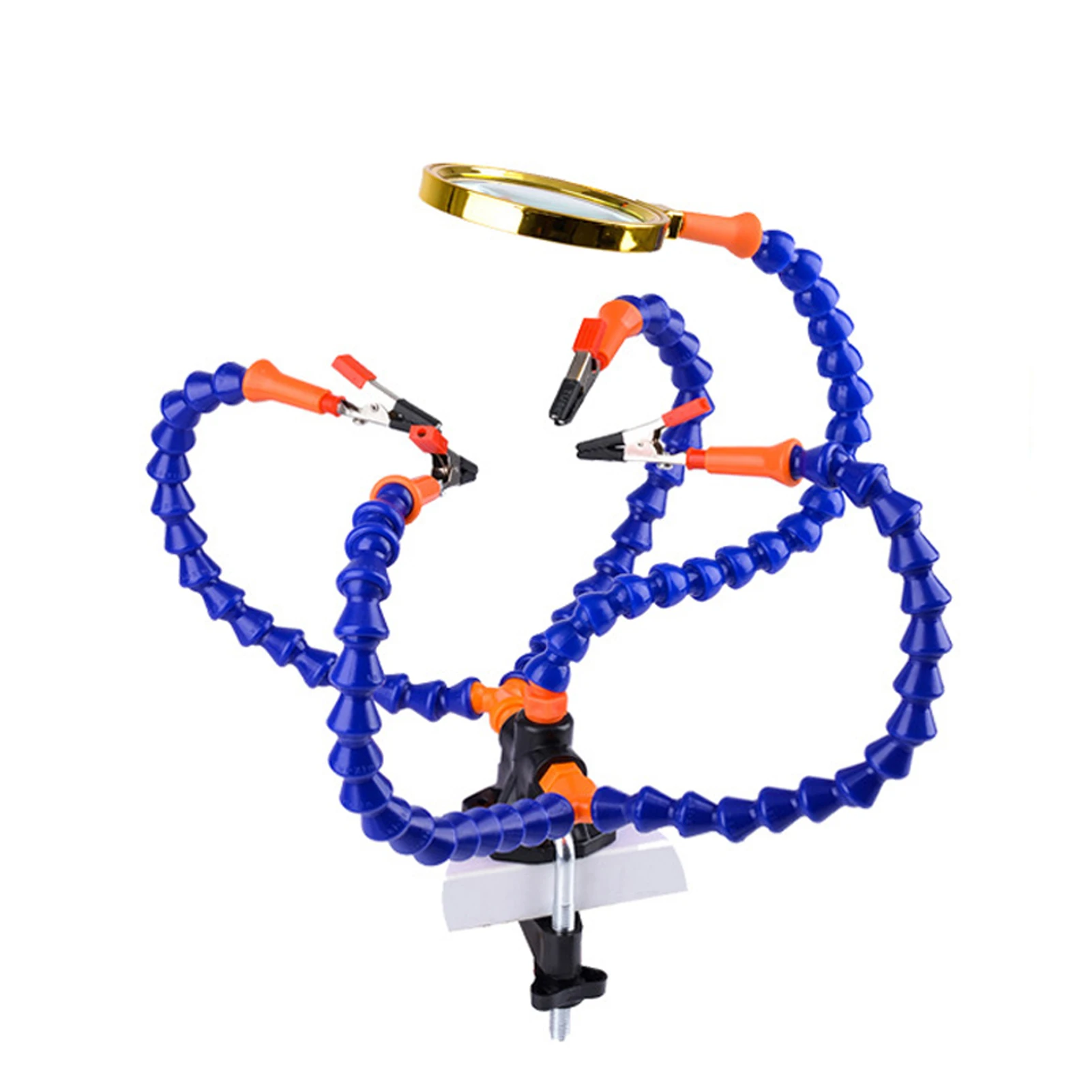 Multifunction 3 Hole 5 Arms Ajustable Clip Simple Welding Platform 5X Magnifier PCB Welding Repairing DIY Welding Repaire Tools 
Multifunction 3 Hole 5 Arms Ajustable Clip Simple Welding Platform 5X Magnifier PCB Welding Repairing DIY Welding Repaire Tools