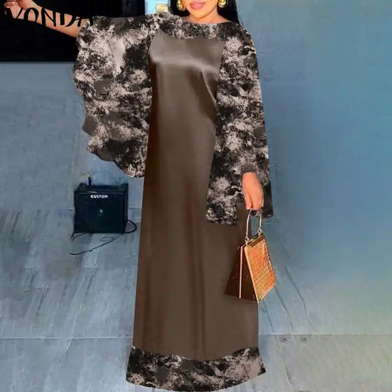 Women Dress 2021 VONDA Autumn Casual O Neck Bat-Sleeve Party Dresses Femme Long Sleeve Bohemian Vestidos Oversized Sundress
Women Dress 2021 VONDA Autumn Casual O Neck Bat-Sleeve Party Dresses Femme Long Sleeve Bohemian Vestidos Oversized Sundress
