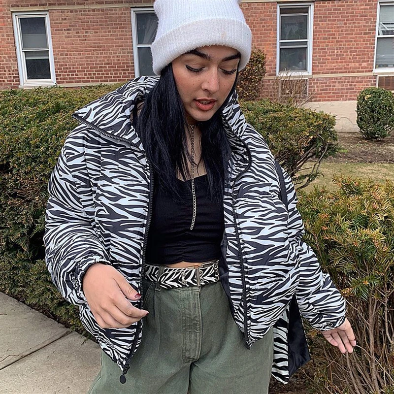 DropShipping Zebra Animal Print Warm Ladies Winter Jackets Harajuku Casual Puffer Bubble Coat Long Sleeve Women Parka Streetwear
DropShipping Zebra Animal Print Warm Ladies Winter Jackets Harajuku Casual Puffer Bubble Coat Long Sleeve Women Parka Streetwear