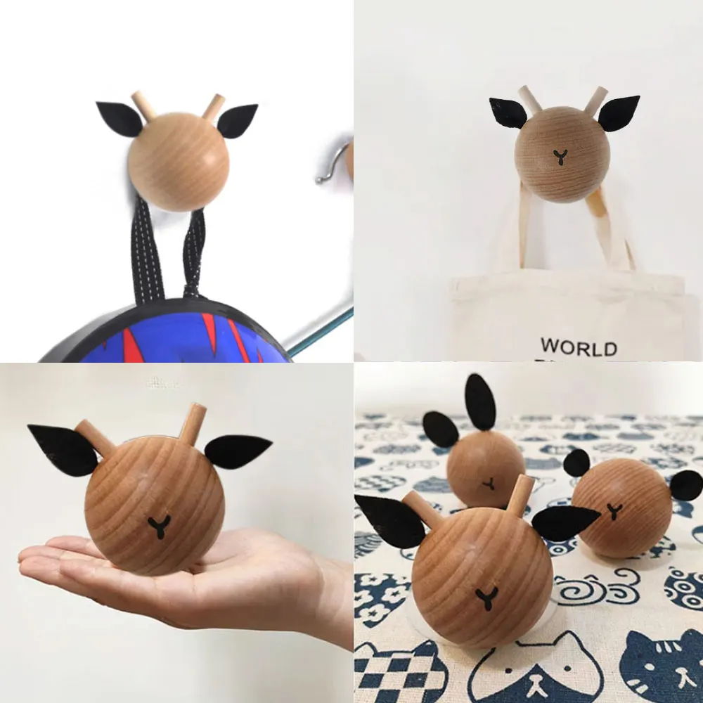 Wooden Cartoon Animals Non-Punch Sucker Children's Room Wooden Hook Bathroom Accessories Coat Wall Hooks Perchero
Wooden Cartoon Animals Non-Punch Sucker Children's Room Wooden Hook Bathroom Accessories Coat Wall Hooks Perchero