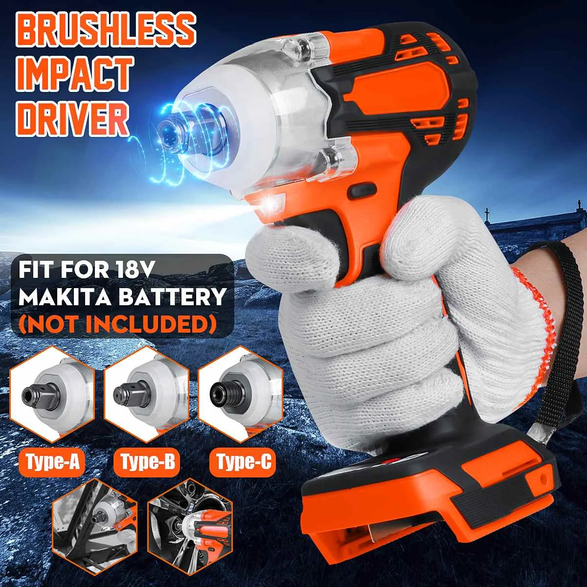 2 in1 18V 800N.m. Li-Ion Brushless Cordless Electric 1/2"Wrench 1/4"Screwdriver Drill Replacement for Makita Battery
2 in1 18V 800N.m. Li-Ion Brushless Cordless Electric 1/2"Wrench 1/4"Screwdriver Drill Replacement for Makita Battery