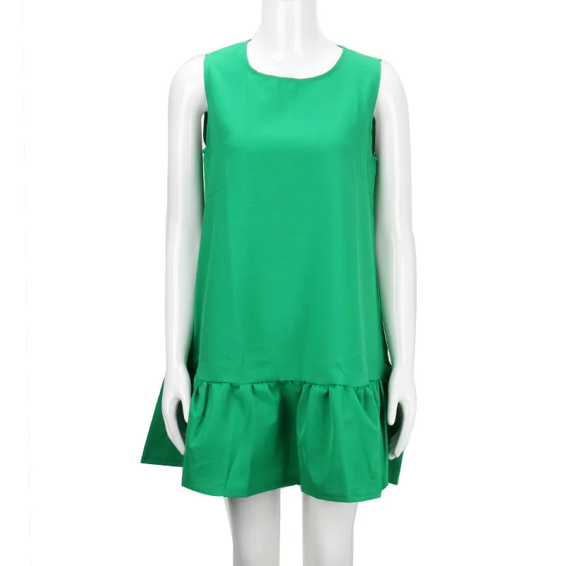 Vintage Ruffled Women Summer Dress Casual O-neck Sleeveless Party Mini Dress Green Red Blue Pink Vestidos Pleated Women Dresses
Vintage Ruffled Women Summer Dress Casual O-neck Sleeveless Party Mini Dress Green Red Blue Pink Vestidos Pleated Women Dresses