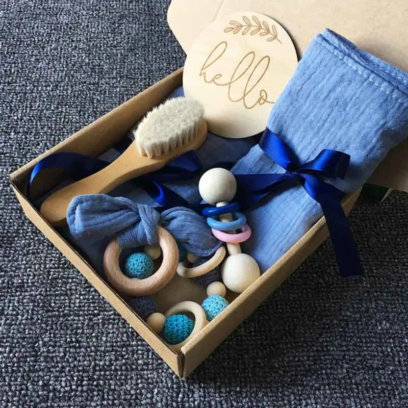Let's Make Baby Bath Toy Set Double Sided Cotton Blanket Wooden Rattle Bracelet Crochet Toys Baby Bath Gift Products For Kids
Let's Make Baby Bath Toy Set Double Sided Cotton Blanket Wooden Rattle Bracelet Crochet Toys Baby Bath Gift Products For Kids