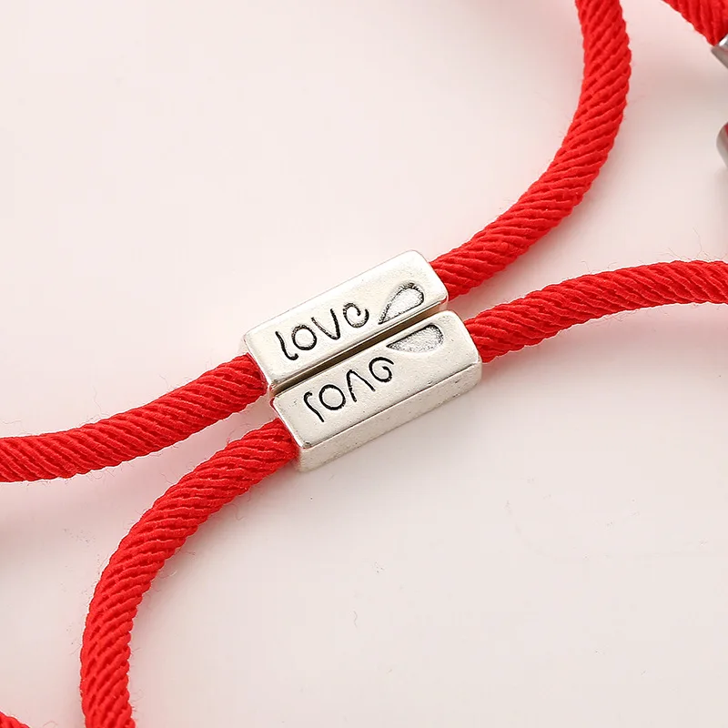 2021 Hot Magnet Bracelet Couple Handmade Adjustable Rope Matching Braslet Infinite Love Pair Braclet Lucky Red Brazalete Gift
2021 Hot Magnet Bracelet Couple Handmade Adjustable Rope Matching Braslet Infinite Love Pair Braclet Lucky Red Brazalete Gift