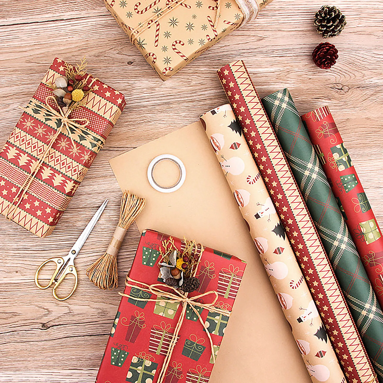 Christmas Gift Wrapping Paper Retro Kraft Party Gift Paper 2022 New Year Xmas Party Packaging Supplies Wedding Wrapping Paper
Christmas Gift Wrapping Paper Retro Kraft Party Gift Paper 2022 New Year Xmas Party Packaging Supplies Wedding Wrapping Paper