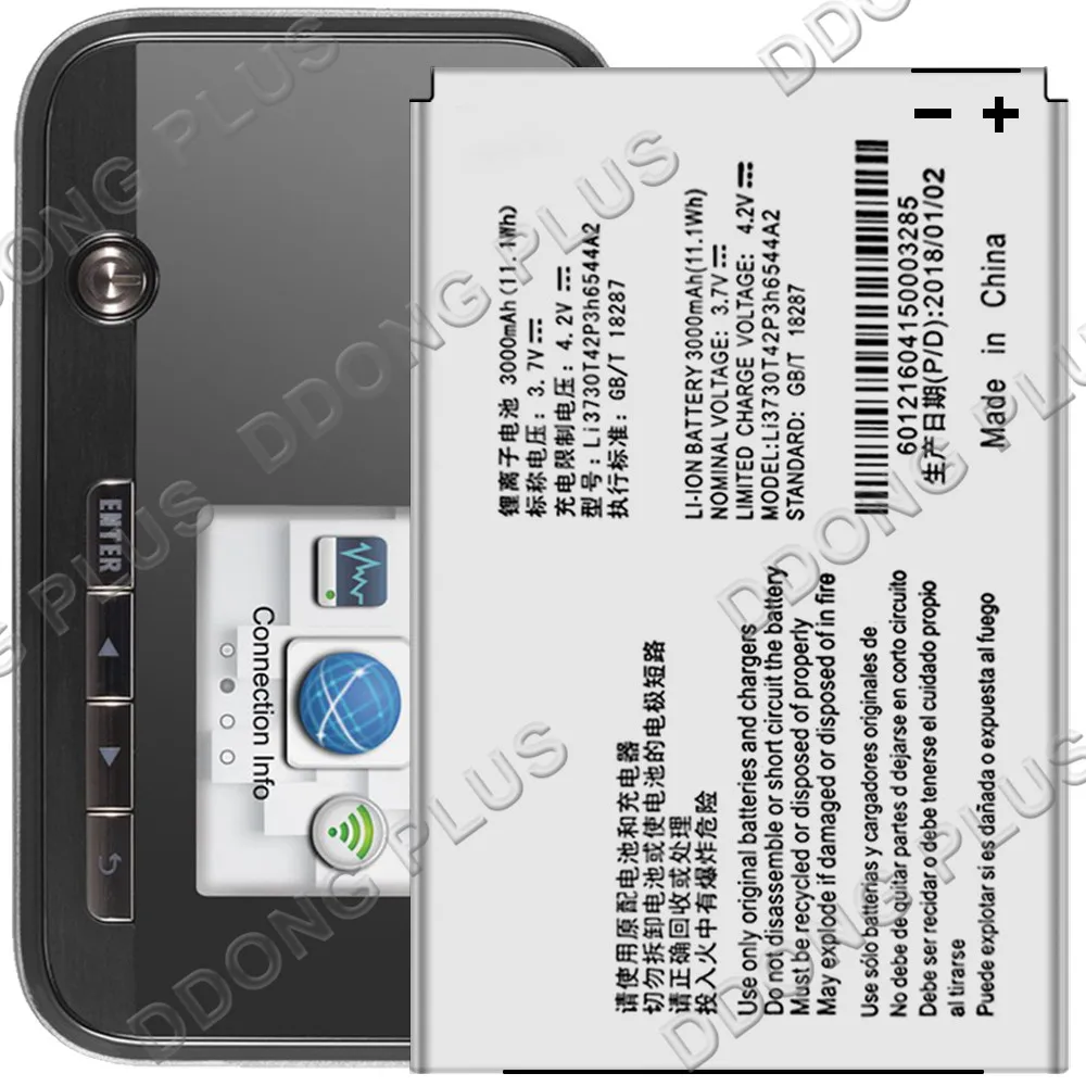 Аккумулятор Li3730T42P3H6544A2 для мобильного телефона ZTE MF96 Sonic 2 0 4G LTE|Аккумуляторы