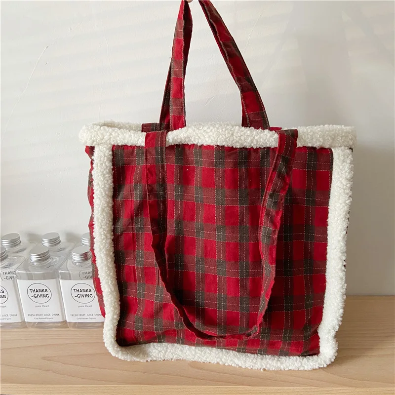 Plaid Lattice Stitching Shoulder Bag for Women Female Japanese Style INS Simple Large Capacity Single Dual Use Bag Lady Handbag
Plaid Lattice Stitching Shoulder Bag for Women Female Japanese Style INS Simple Large Capacity Single Dual Use Bag Lady Handbag