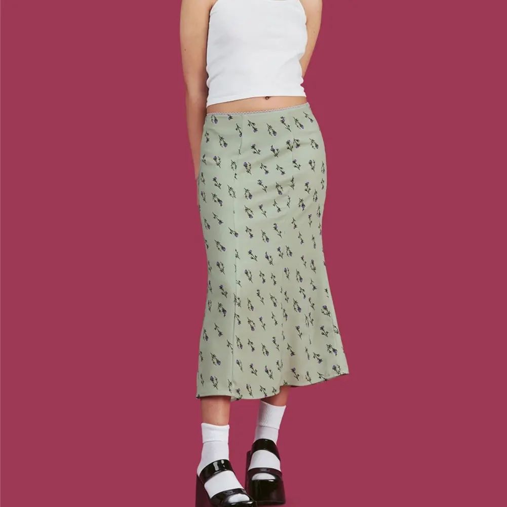 2021 For Dropship Green Women Midi Skirt Vintage Bohemia Floral Print Elastic Waist Med Calf Skirt For Summer Spring Vacation
2021 For Dropship Green Women Midi Skirt Vintage Bohemia Floral Print Elastic Waist Med Calf Skirt For Summer Spring Vacation