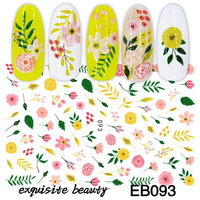3D Nail Sticker Beautiful Flower Drawing Pink Watercolor Rose Petal Green Plant Manicure Sliders Flower Nail Art Decorations
3D Nail Sticker Beautiful Flower Drawing Pink Watercolor Rose Petal Green Plant Manicure Sliders Flower Nail Art Decorations