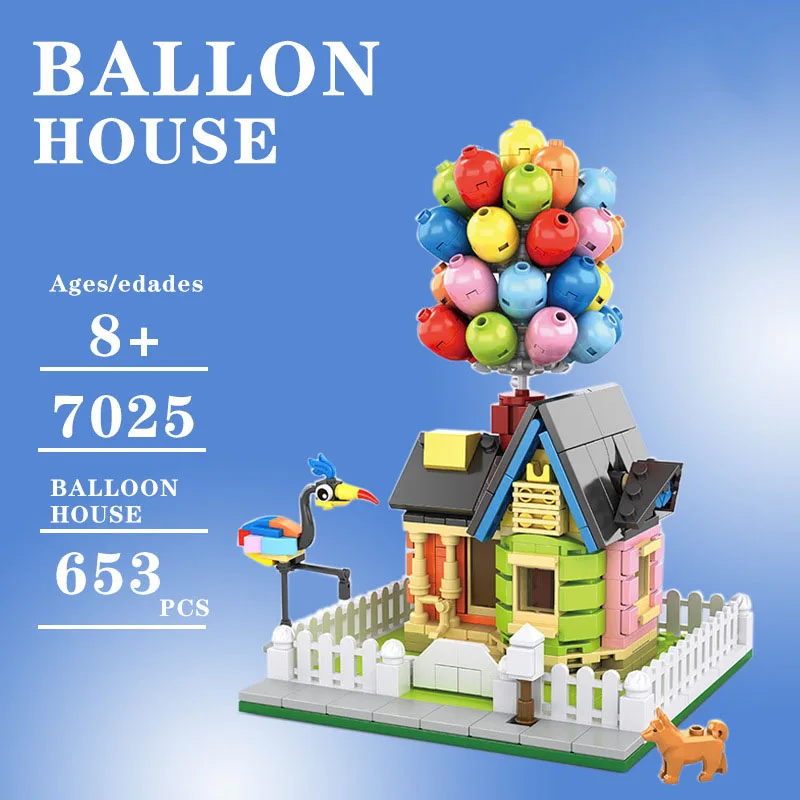 Children's educational toy with small particle suspension model assembled in floating balloon House
Children's educational toy with small particle suspension model assembled in floating balloon House