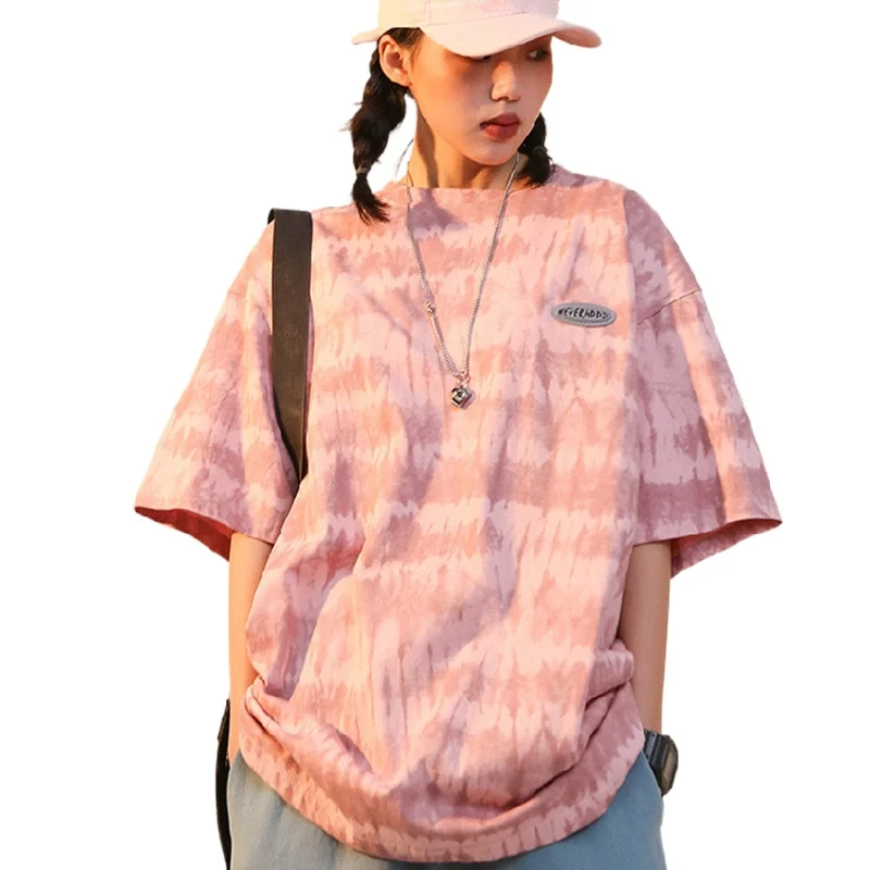 2021 New Womens T-shirt Female Summer Short Sleeve Harajuku T-shirt Top Oversized Clothing O Neck Fasion Tre-dyed Casual T-shirt
2021 New Womens T-shirt Female Summer Short Sleeve Harajuku T-shirt Top Oversized Clothing O Neck Fasion Tre-dyed Casual T-shirt