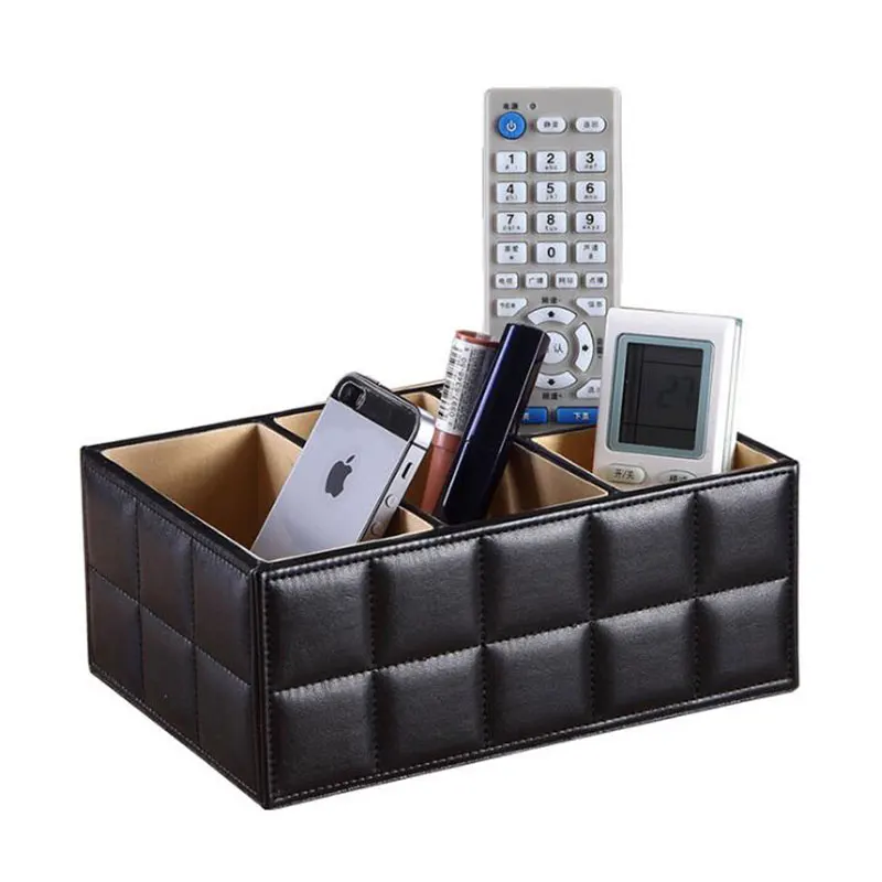 Quality PU Leather Storage box Cosmetic Organizer Remote Control Phone Holder Home Office Organizer makeup organizer
Quality PU Leather Storage box Cosmetic Organizer Remote Control Phone Holder Home Office Organizer makeup organizer