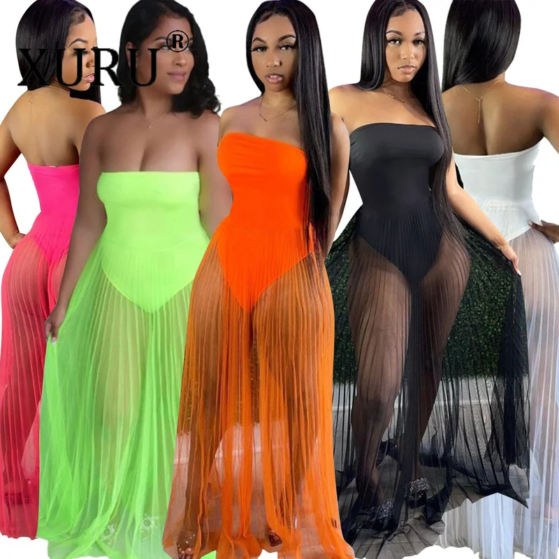 XURU Mesh See-through Sexy Dress European and American Women's Summer Dress Sexy Wrapped Chest Dress
XURU Mesh See-through Sexy Dress European and American Women's Summer Dress Sexy Wrapped Chest Dress