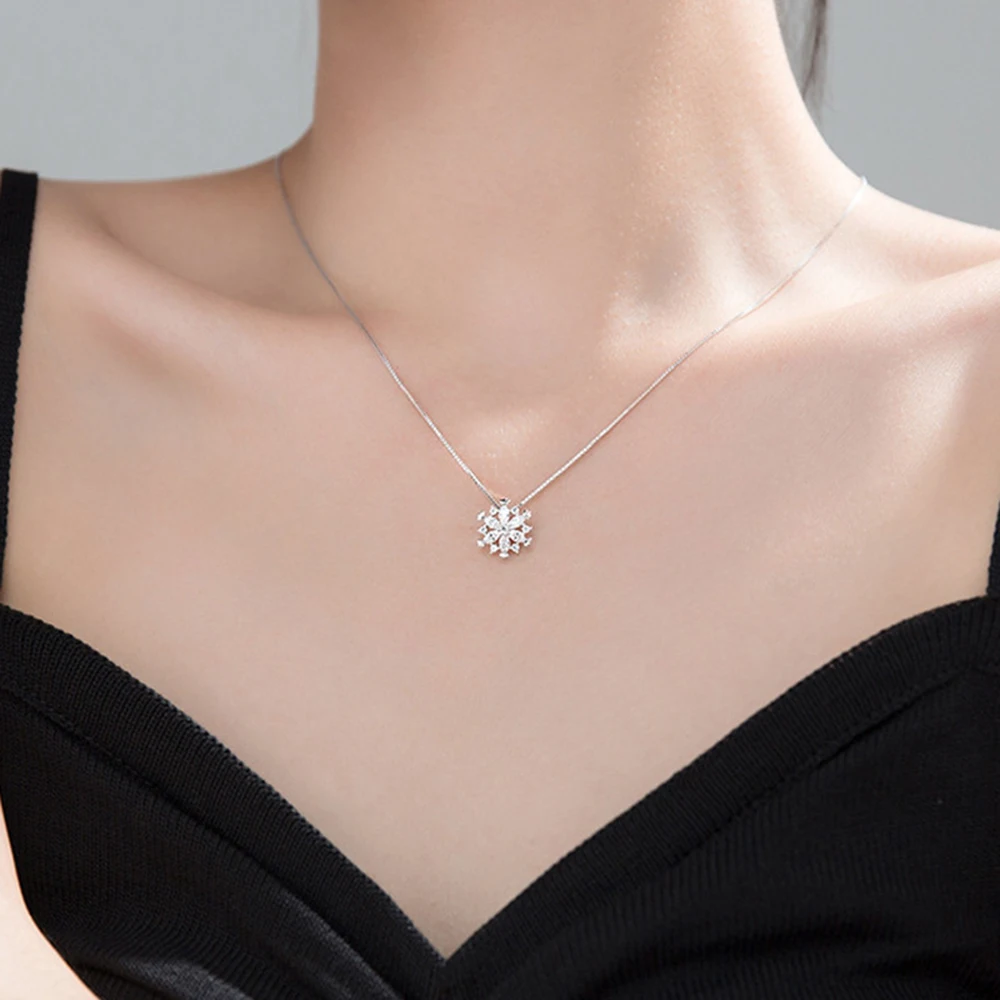 Jewelry For Women Girls Gift Popular Snowflake Shining Austrian Crystal Stones Handmade Pendant Necklaces Christmas New Year
Jewelry For Women Girls Gift Popular Snowflake Shining Austrian Crystal Stones Handmade Pendant Necklaces Christmas New Year