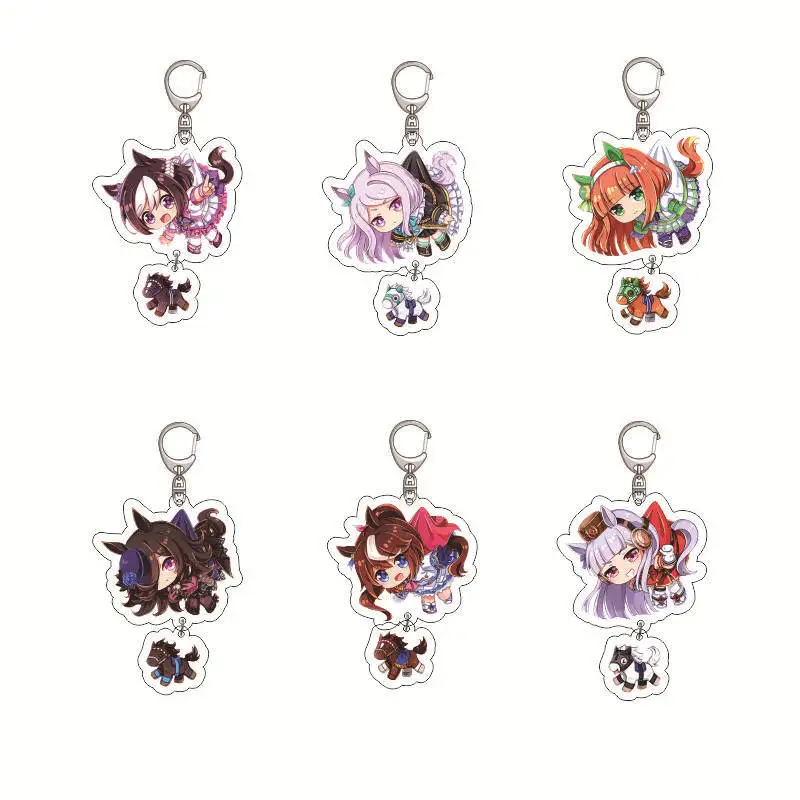 Animation Pretty Derby Keychain Kawaii Character Game Silence Suzuka Special Week Comic Acrylic Keyring Women Man Bag Car Holder
Animation Pretty Derby Keychain Kawaii Character Game Silence Suzuka Special Week Comic Acrylic Keyring Women Man Bag Car Holder