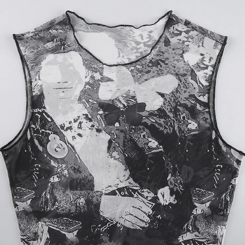 Gothic Mesh Summer T-Shirts Women Grunge Punk E-Girl Aesthetic Crop Tops With Glove Streetwear Butterfly Print Tank Top
Gothic Mesh Summer T-Shirts Women Grunge Punk E-Girl Aesthetic Crop Tops With Glove Streetwear Butterfly Print Tank Top