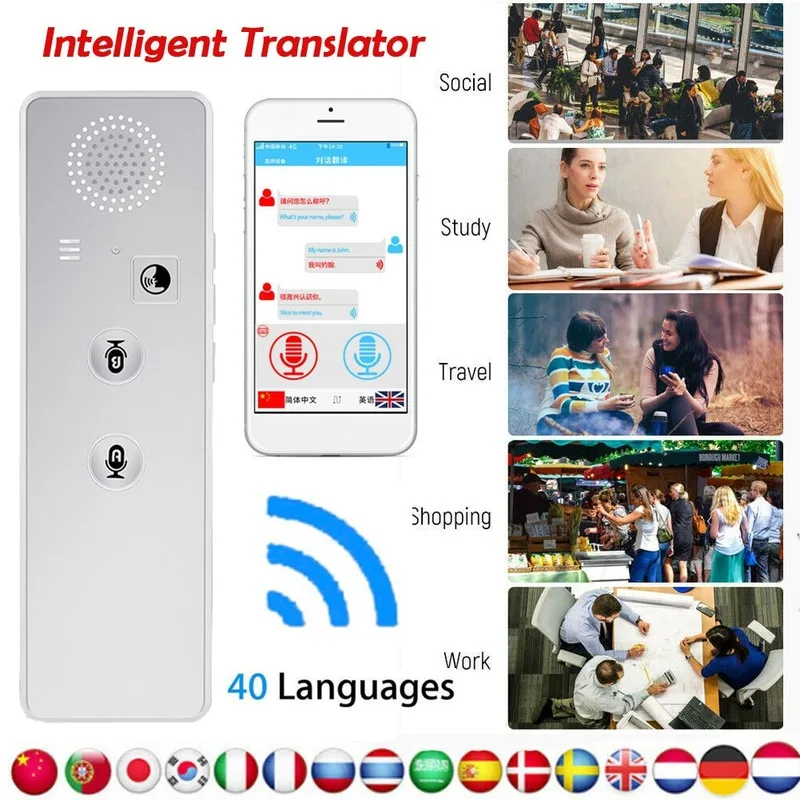 Portable New T3 Translation Intelligent Translator 40+ Languages Instant Voice Pocket Device Smart Instant Real Time Translator
Portable New T3 Translation Intelligent Translator 40+ Languages Instant Voice Pocket Device Smart Instant Real Time Translator