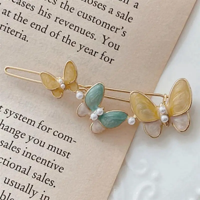 4PCS Sweet Women Girls Hair Clip Colorful Butterfly Fake Pearl Decor Side Clip Hair Barrette Metal Hair Pin Hair Accessories
4PCS Sweet Women Girls Hair Clip Colorful Butterfly Fake Pearl Decor Side Clip Hair Barrette Metal Hair Pin Hair Accessories